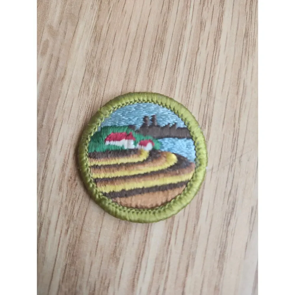Vintage BSA Boy Scouts of America Farm Mechanics Merit Badge Patch Agriculture